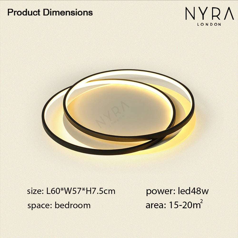 Elara Ring Light Modern Ceiling Lamp With Acrylic Shade