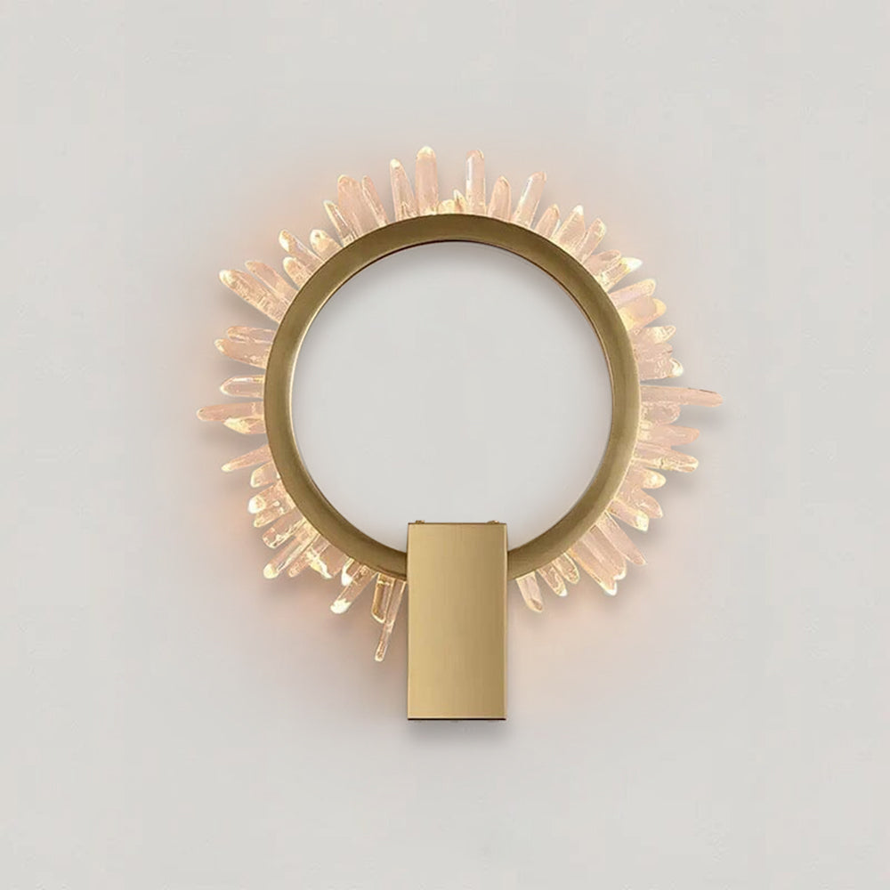 Aurelle Crystal Wall Lamp With Warm Romantic Glow For Living Room