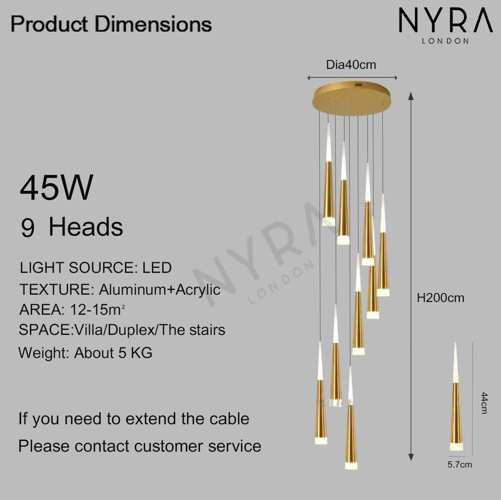 Liora Nordic Pendant Light With Warm Glow And Premium Hardware