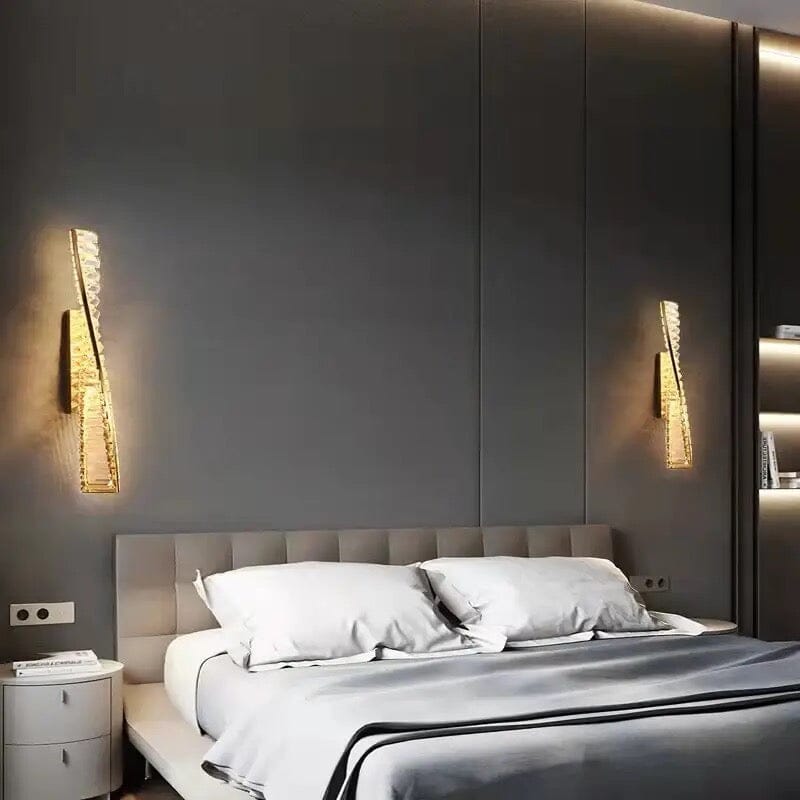 Aurora Crystal LED Wall Lamp in Stainless Steel Finish