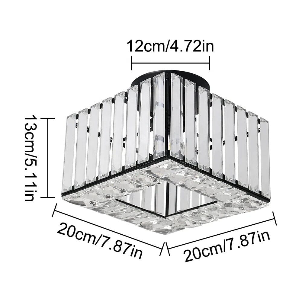 Aurelian Crystal Tier Ceiling Chandelier With Two Tier Prism Arrangement