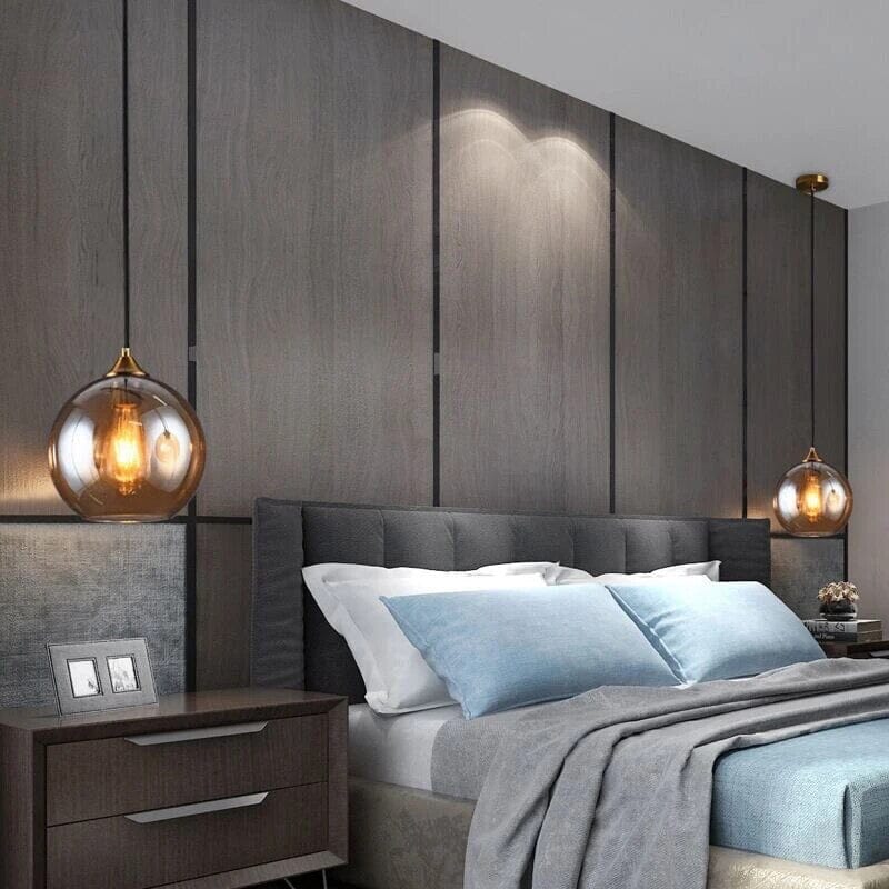 Aurelia Crystal Glass Pendants in Rustic Iron Finish