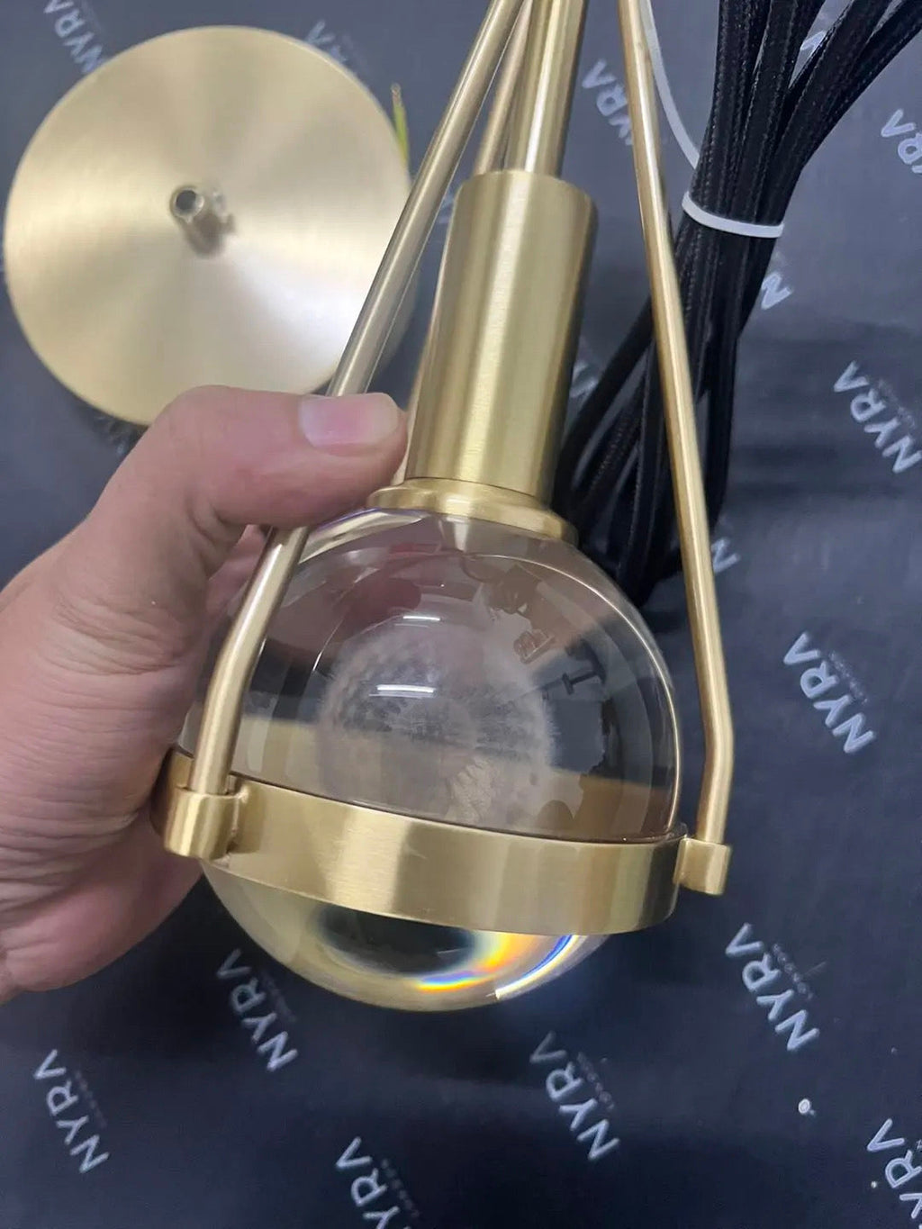 Elara Nordic Gold Pendant Lights With Dandelion Center Glow