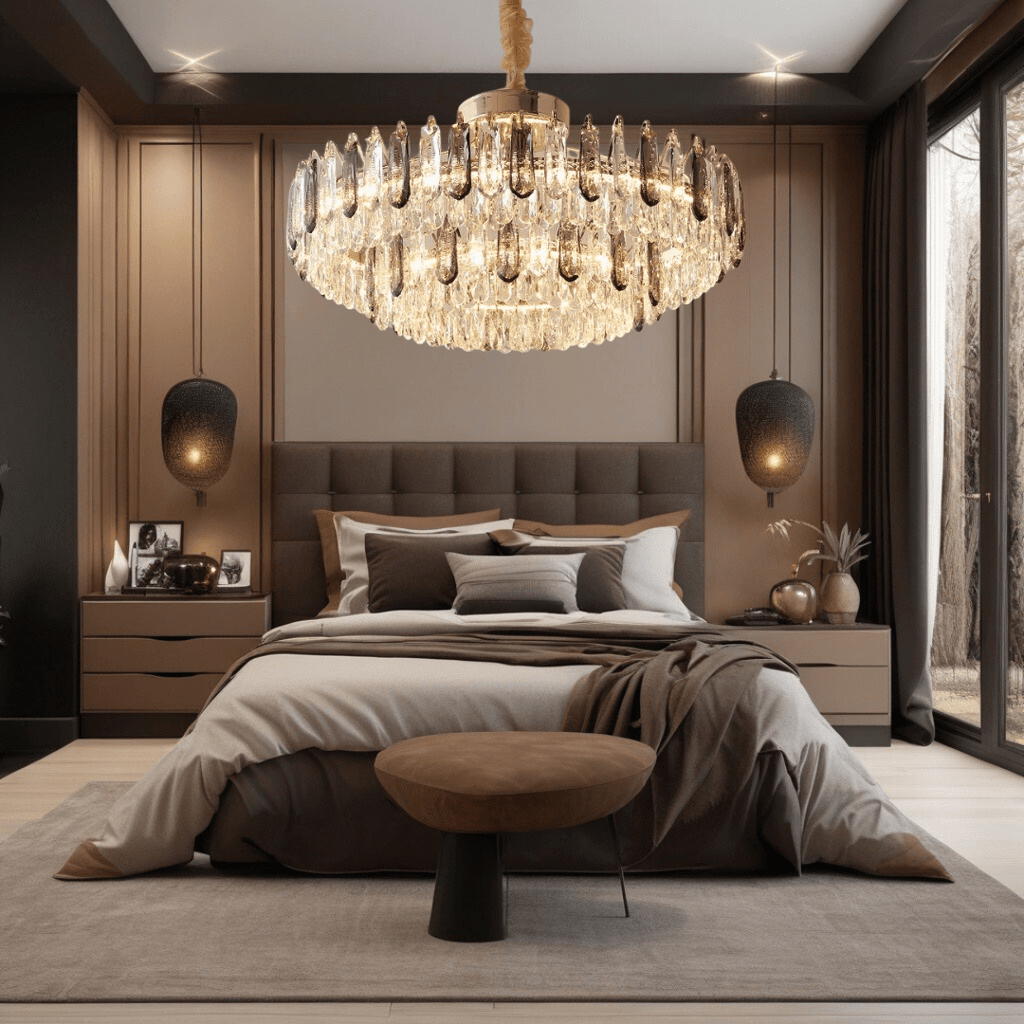 Lumistra Signature Crystal Ceiling Light In Gold Or Chrome With K9 Crystals