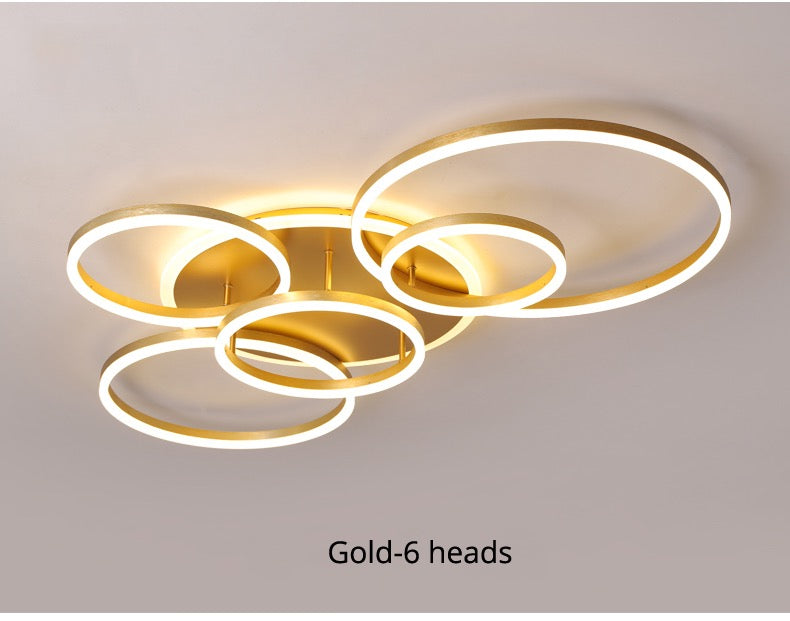 Aurelia Ripple Gold Dimmable Pendant Lamp for Modern Living Rooms