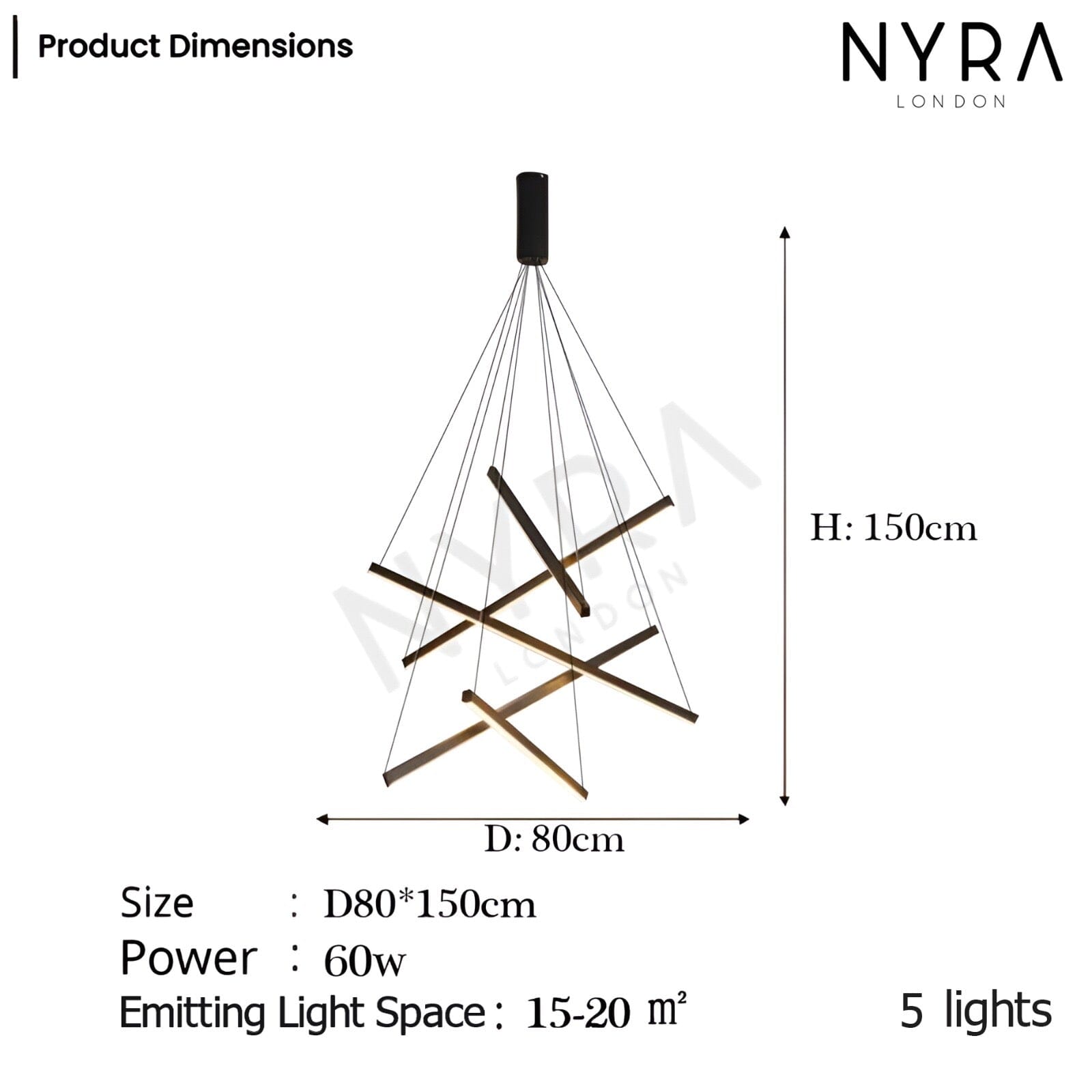 Alvora | Contemporary Duplex Chandelier