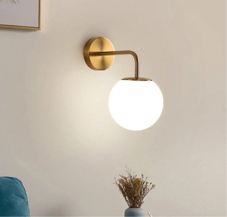 Ball Wall Light by Liora Minimalist Iron Fixture With Warm Glow