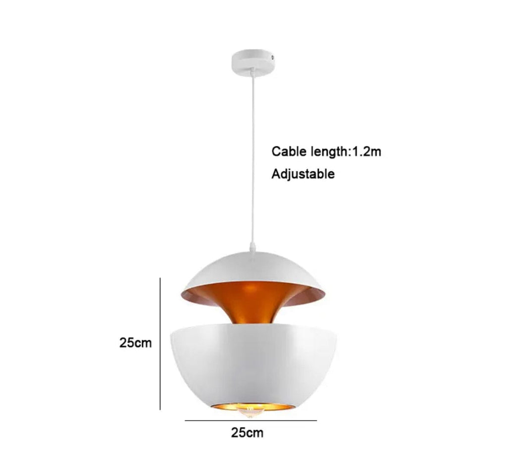 Aurelia Apple Pendant Light With Aluminum Body And Iron Finish