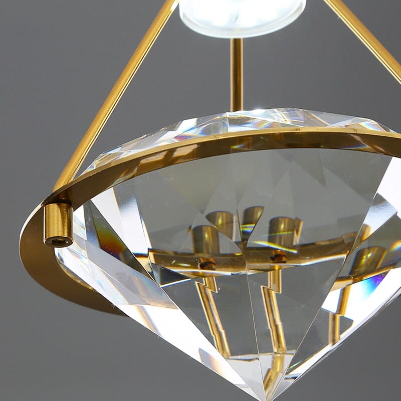 Aurelle Copper Crystal Pendant Light for Modern Homes