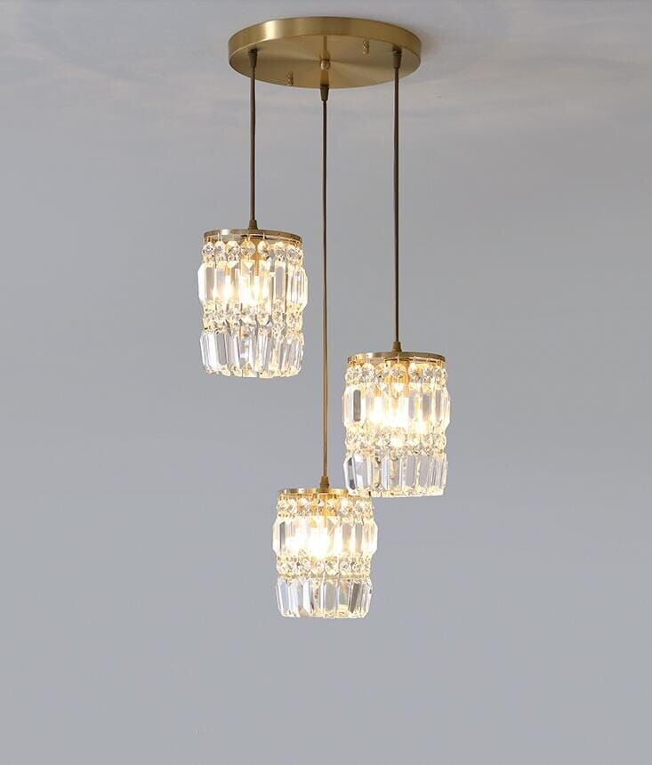 Caelum Nordic Crystal Pendant Lights With Adjustable Chain
