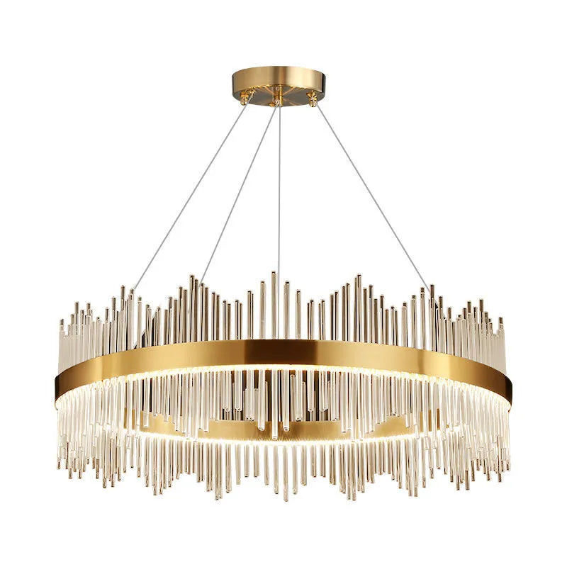 Astraeon Crystal Chandelier with Clear Glass Shade for Warm Enduring Glow