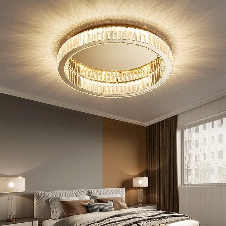 Aurelle Ring Crystal Chandelier For Living Spaces Modern Ceiling Fixture