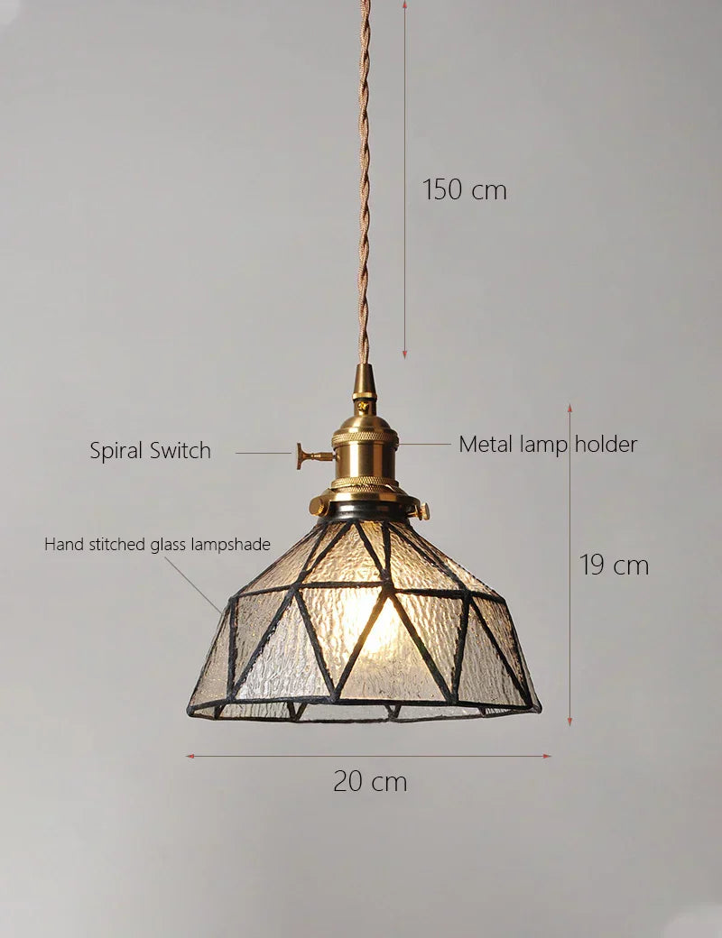 Lyra Vintage Loft Inspired Dome Pendant Lights With Glass And Copper Finish