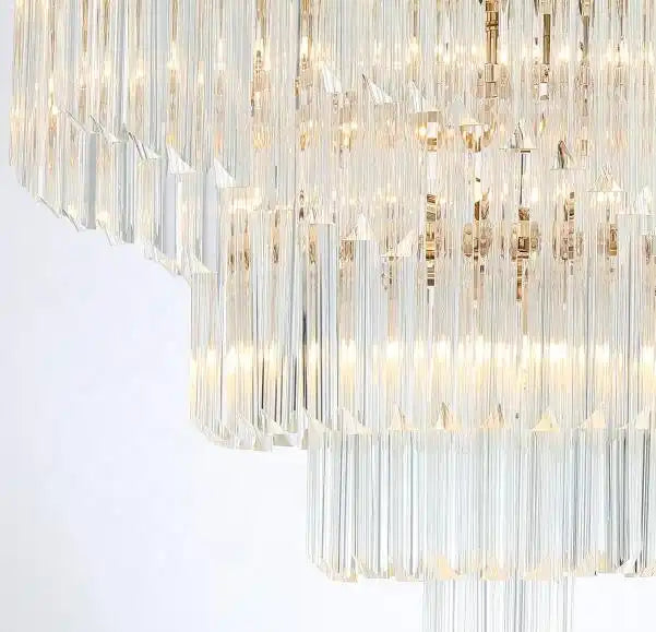 Aurelia Crystal Chandelier With Light Gold Finish And Polished Hardware