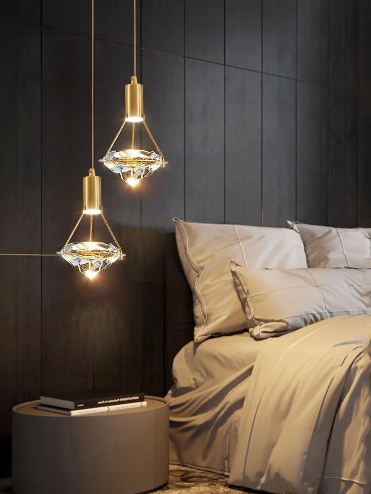 Aurelle Copper Crystal Pendant Light for Modern Homes
