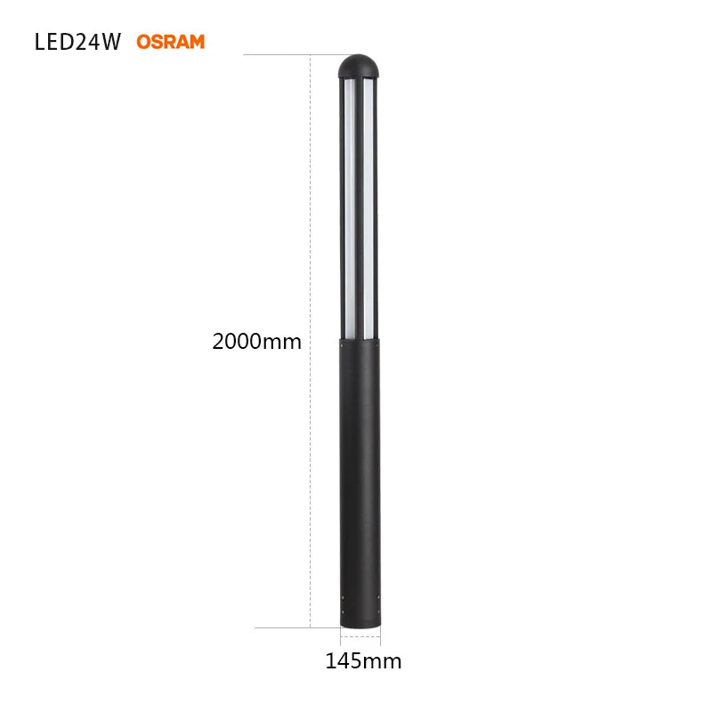 Elara Outdoor LED Lamp Waterproof Aluminum Light With Acrylic Shade