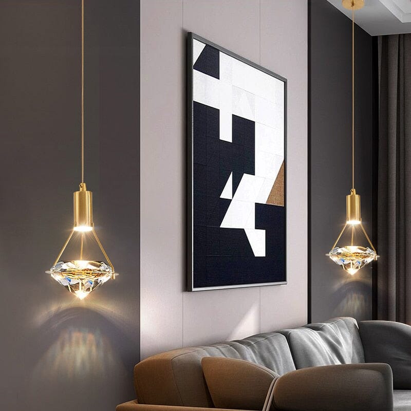 Aurelle Copper Crystal Pendant Light for Modern Homes