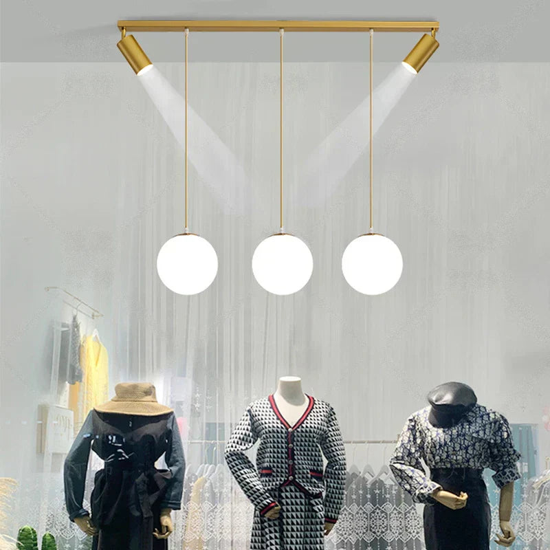 Lyra Three-Head Pendant Light With Glass And Metal