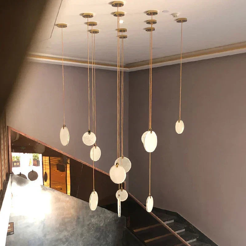 Liora Marble Crystal LED Pendant Lights For Warm Ambience