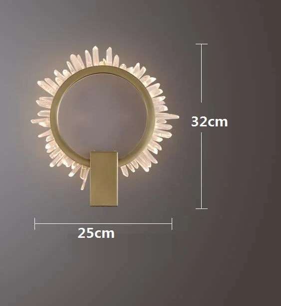 Aurelle Crystal Wall Lamp With Warm Romantic Glow For Living Room