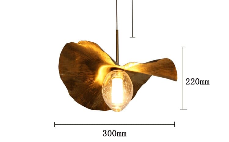 Lunara Nordic Gold Shell Mini Pendant Lights Soft Warm LED Adjustable Height