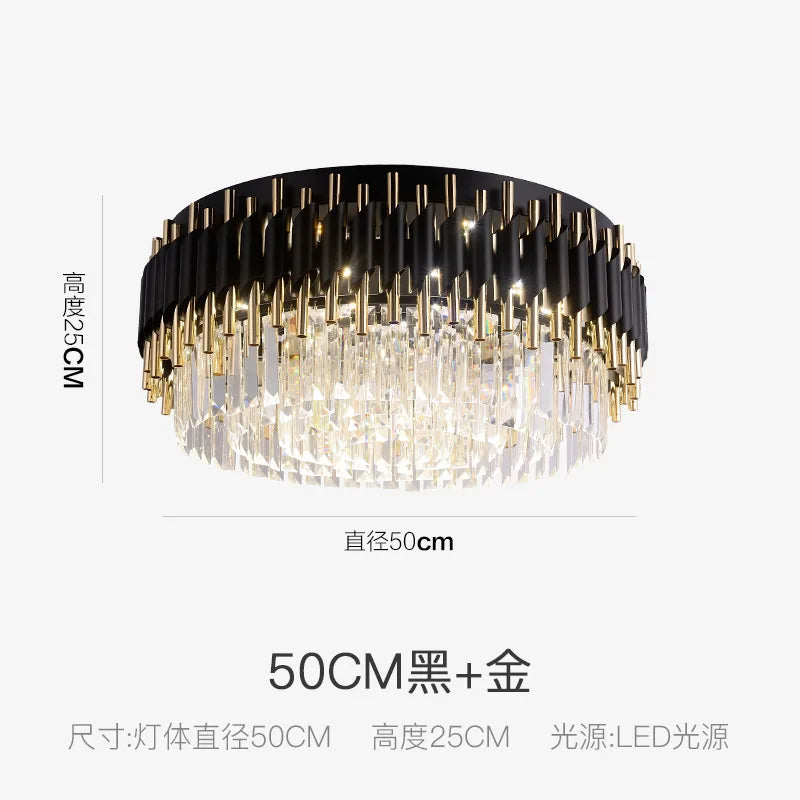 Elowen Crystal Noir Chandelier For Retro Modern Decor