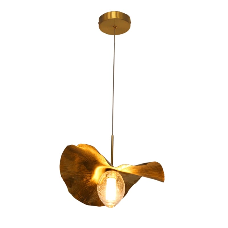 Lunara Nordic Gold Shell Mini Pendant Lights Soft Warm LED Adjustable Height