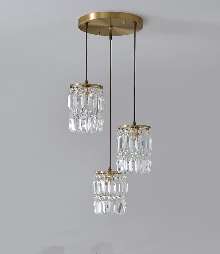 Caelum Nordic Crystal Pendant Lights With Adjustable Chain
