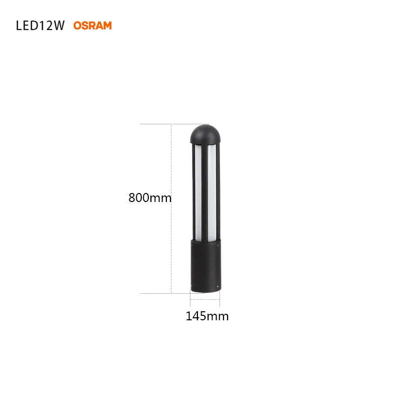 Elara Outdoor LED Lamp Waterproof Aluminum Light With Acrylic Shade