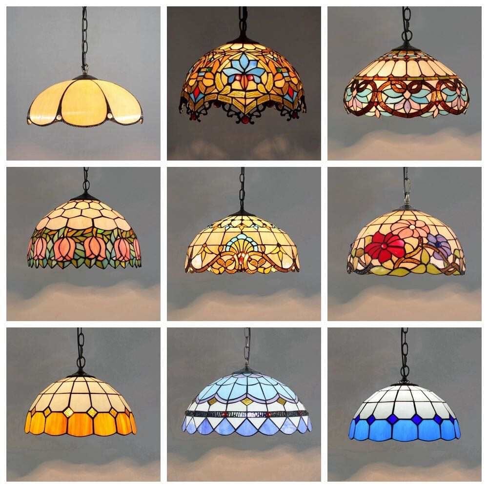 Auriel Stained Glass Pendant Lights With Contemporary Finishes