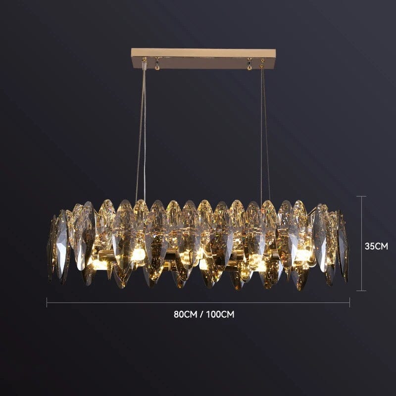 Lyra Nordic Crystal Leaf Chandelier Collection for Luxe Interiors