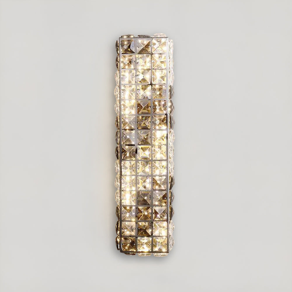 Lunara Crystal Wall Light | Modern Stainless Steel Glow