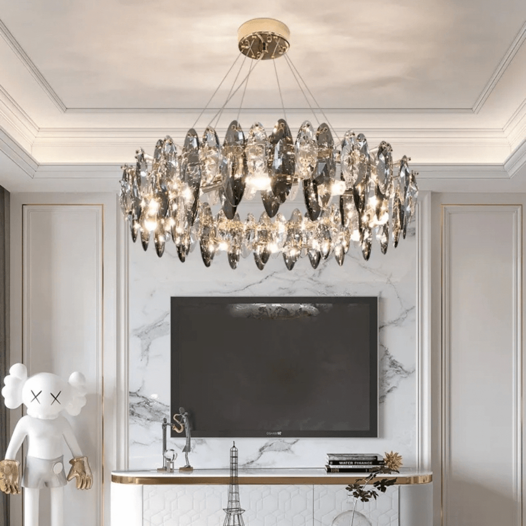 Lyra Nordic Crystal Leaf Chandelier Collection for Luxe Interiors