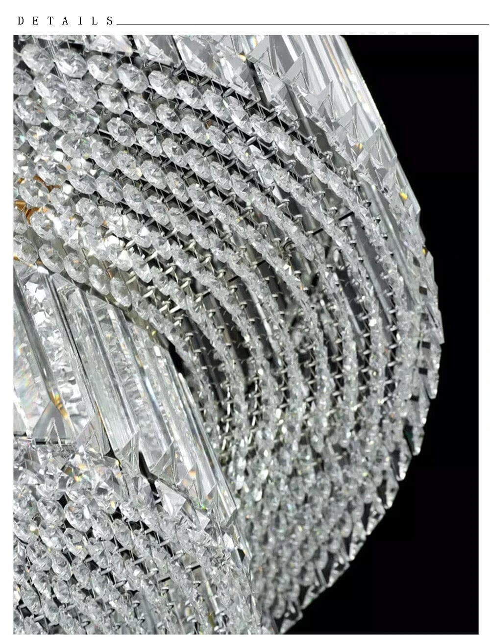 Elara Dual-Crystal LED Ceiling Chandelier For Modern Brilliance