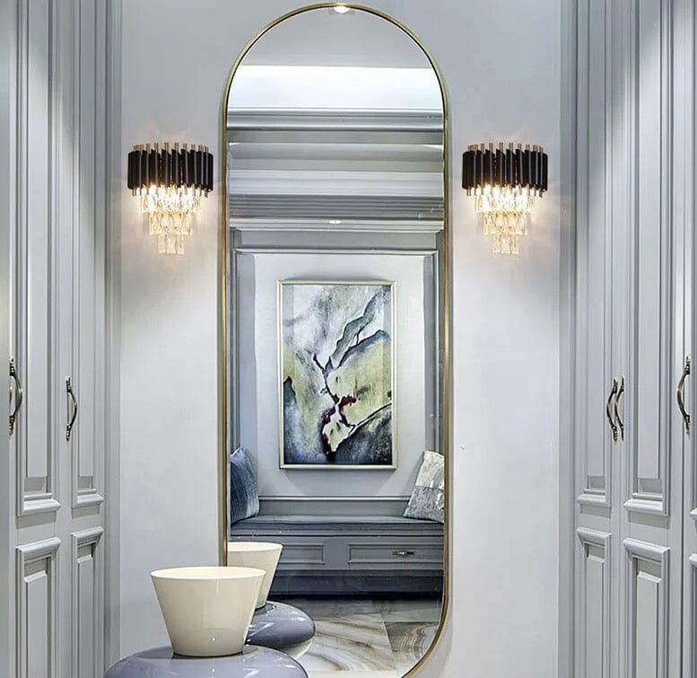 Astrae Wall Lamp with Crystal Accents and LED Glow