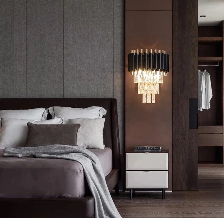 Astrae Wall Lamp with Crystal Accents and LED Glow