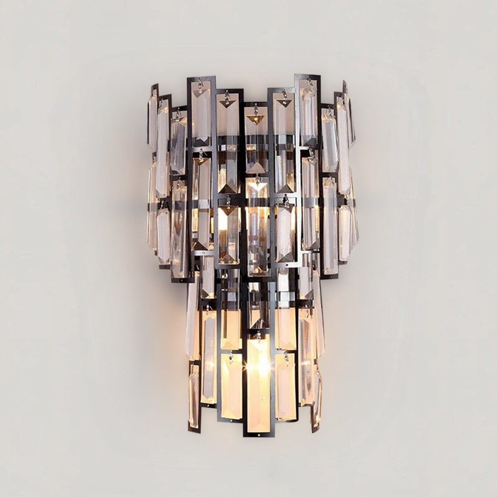 Elara Crystal Wall Lamp with Vintage Charm and K9 Crystals