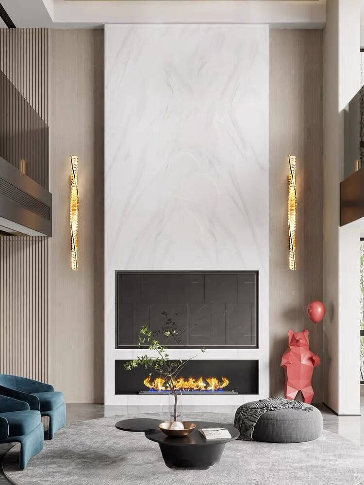 Aurora Crystal LED Wall Lamp in Stainless Steel Finish