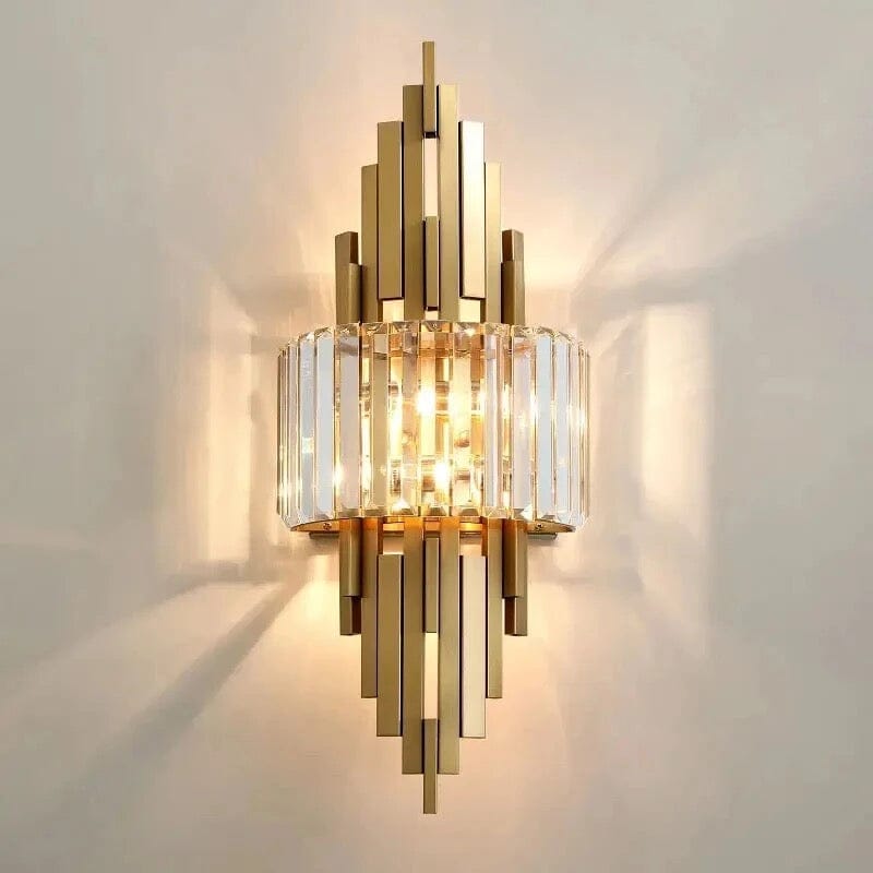 Liora Gold Crystal Wall Sconce Mini Chandelier for Small Rooms
