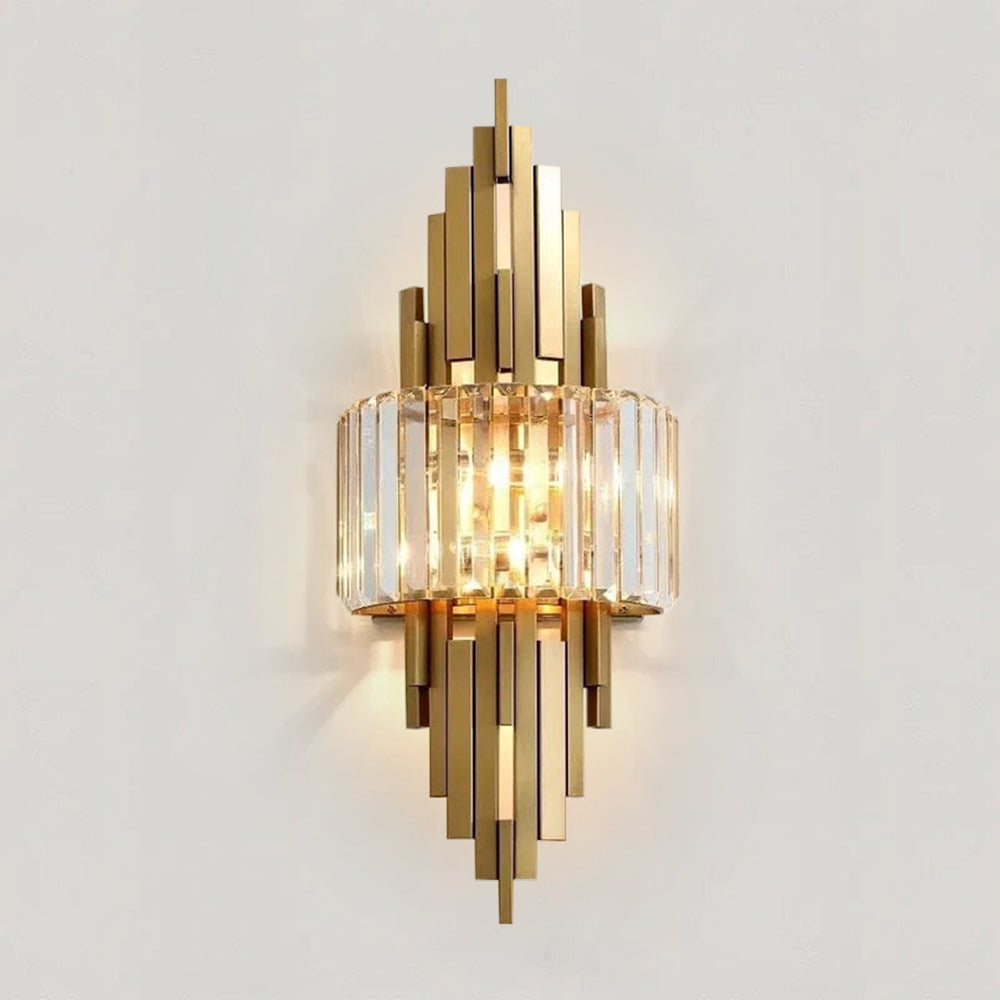 Liora Gold Crystal Wall Sconce Mini Chandelier for Small Rooms