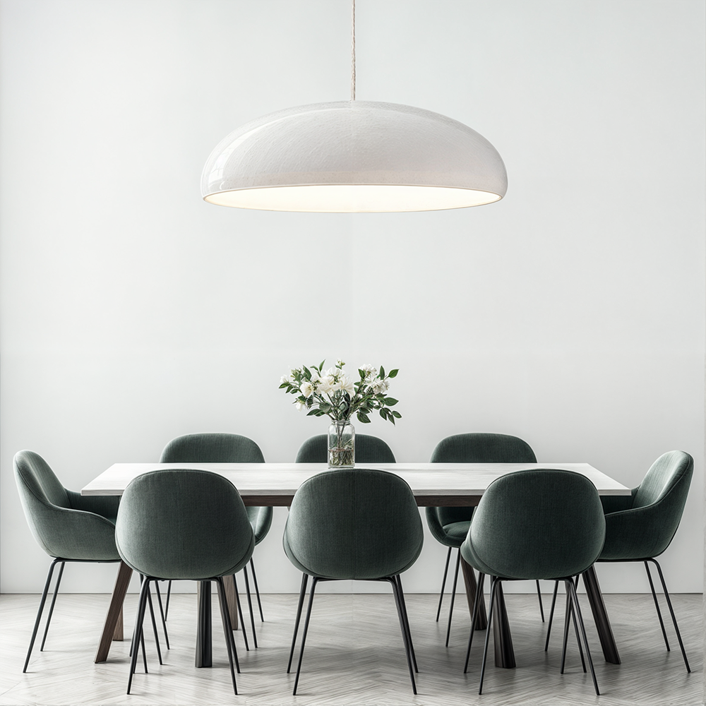 Liora Orb Pendant Chandelier with White Interior and Colorful Exterior Finish