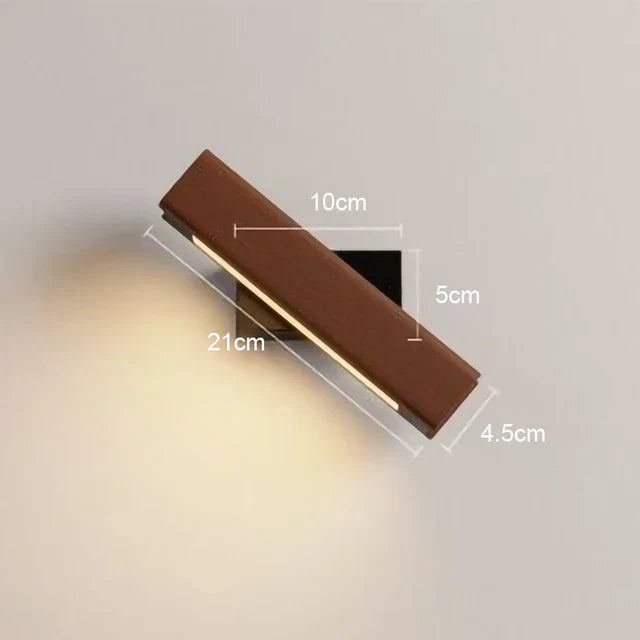 Lyrena Wood LED Wall Light For Bedroom Warm Soft Glow