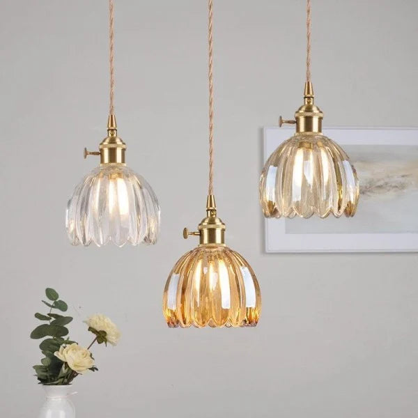 Luminique Vintage Glass Pendant Lights With Soft Ambient Glow