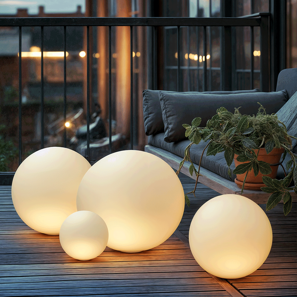 AuroraGlow Outdoor LED Globe Lights for Garden and Patio