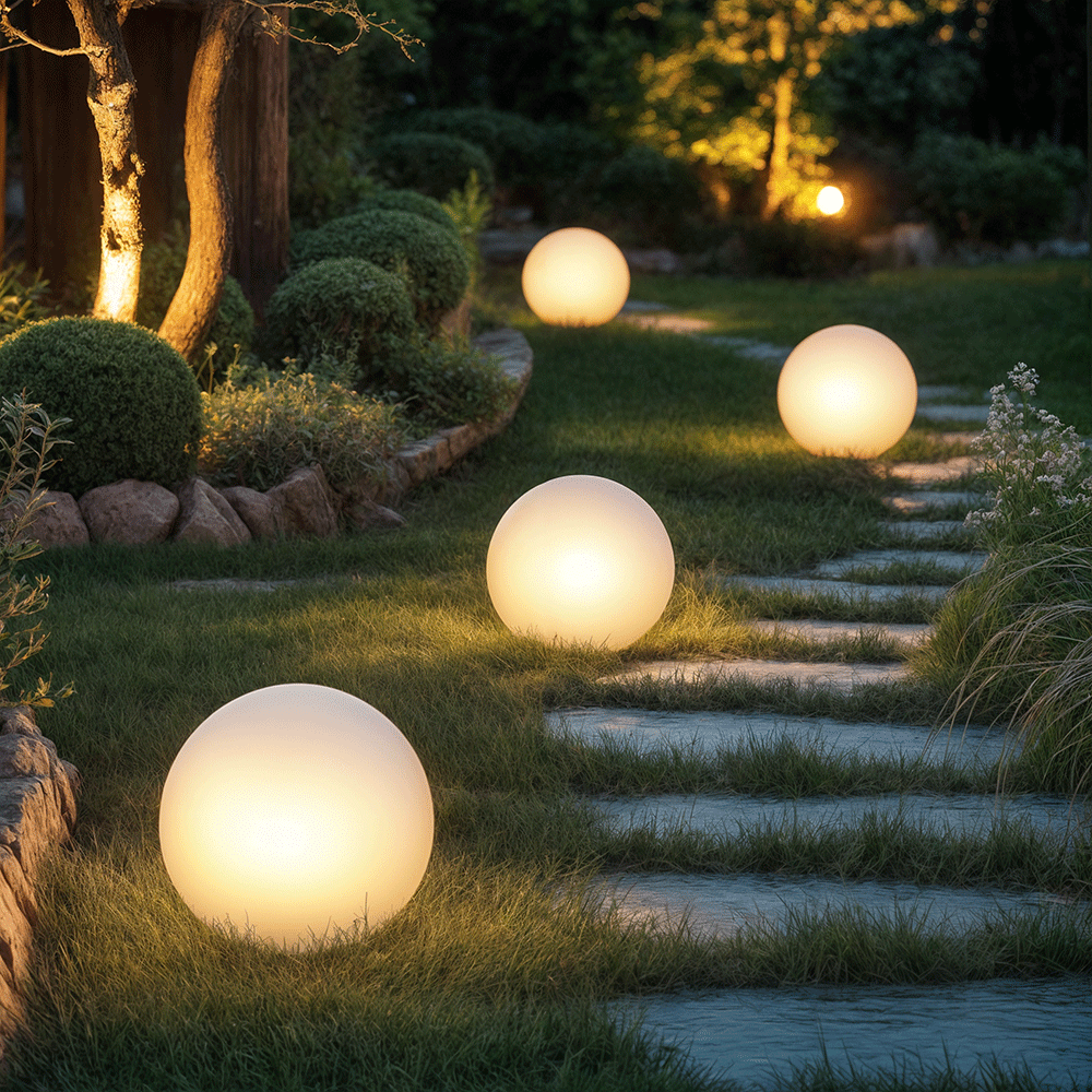 AuroraGlow Outdoor LED Globe Lights for Garden and Patio