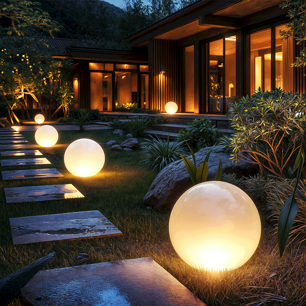 AuroraGlow Outdoor LED Globe Lights for Garden and Patio