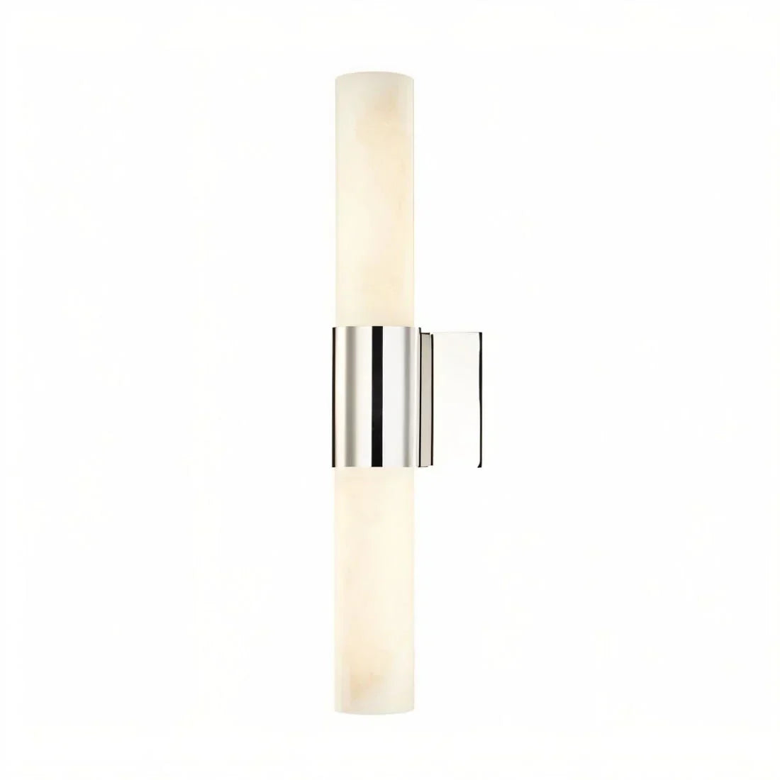 Liora Copper Frame Alabaster Wall Sconce With Marble Detail And Warm Light