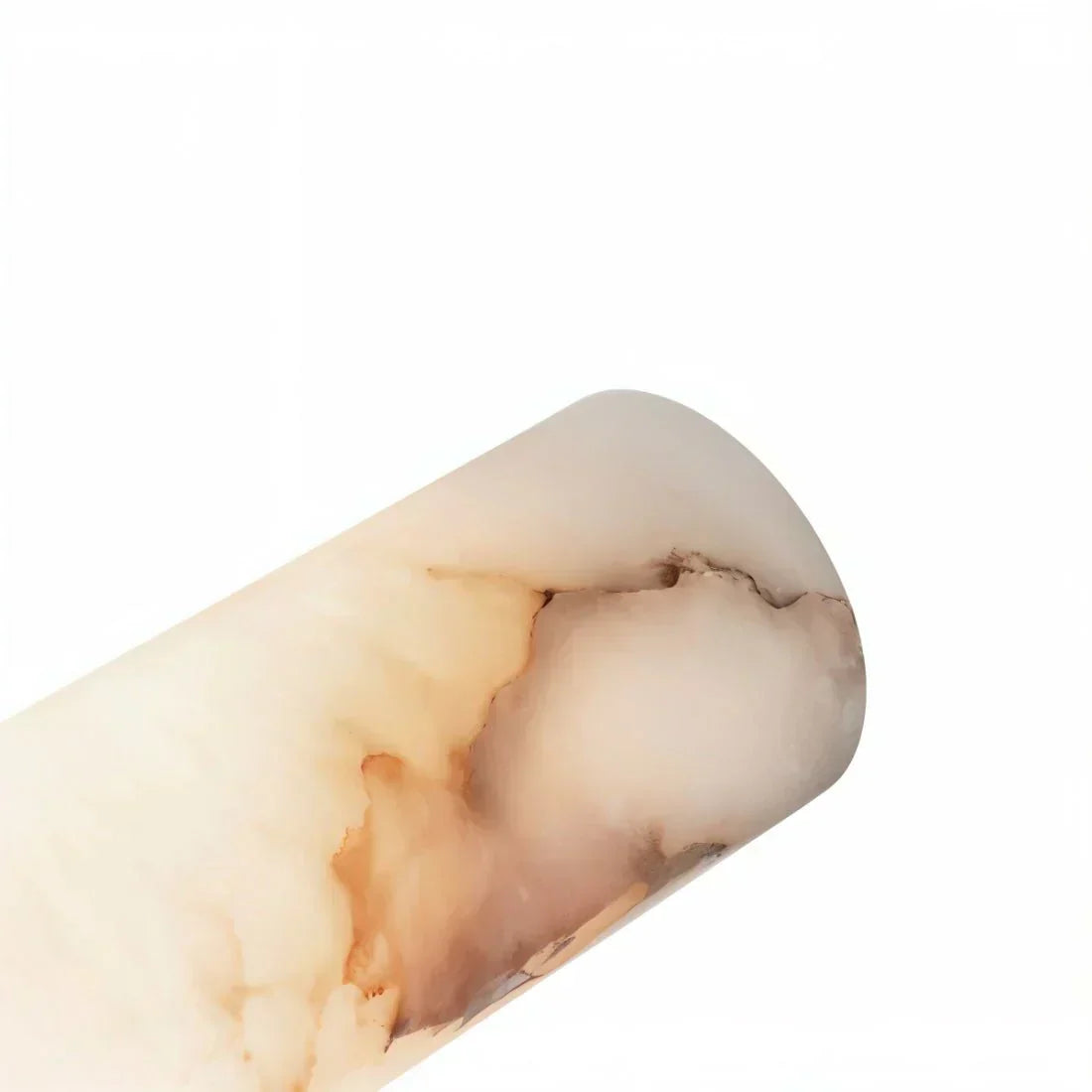 Liora Copper Frame Alabaster Wall Sconce With Marble Detail And Warm Light