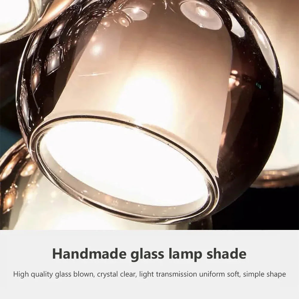 Lyra Nordic Glass Pendant Light With Soft LED Glow