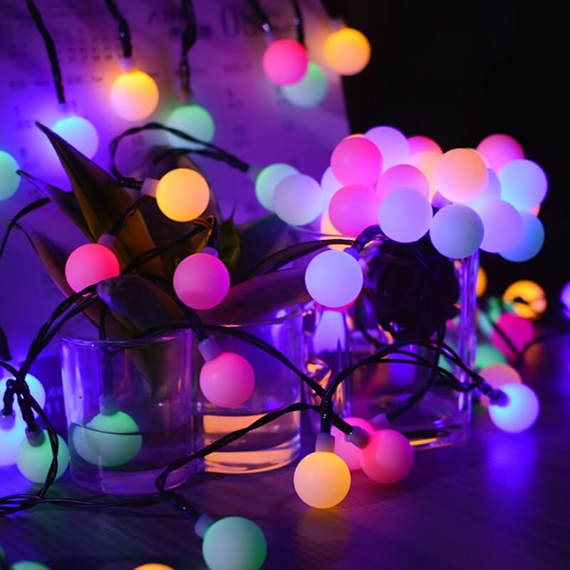 Aurora Round Solar LED Fairy Lights for Outdoor Gardens